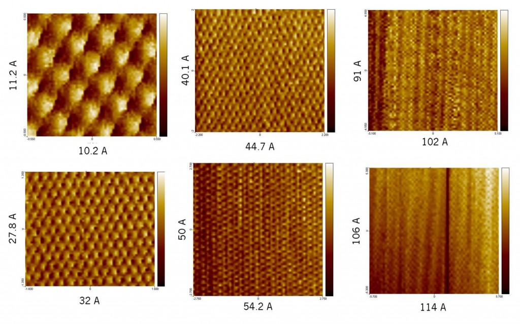 Atomic scale imaging of graphite surface (HOPG)